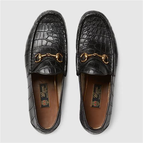 alligator gucci loafers|Gucci horsebit loafer.